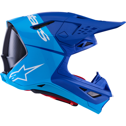ALPINESTARS Supertech M10 Helmet - Flood - MIPS? - Blue/Black Carbon - Small 8301023-7282-S