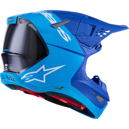 ALPINESTARS Supertech M10 Helmet - Flood - MIPS? - Blue/Black Carbon - Small 8301023-7282-S