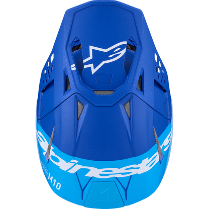 ALPINESTARS Supertech M10 Helmet - Flood - MIPS? - Blue/Black Carbon - Medium 8301023-7282-M