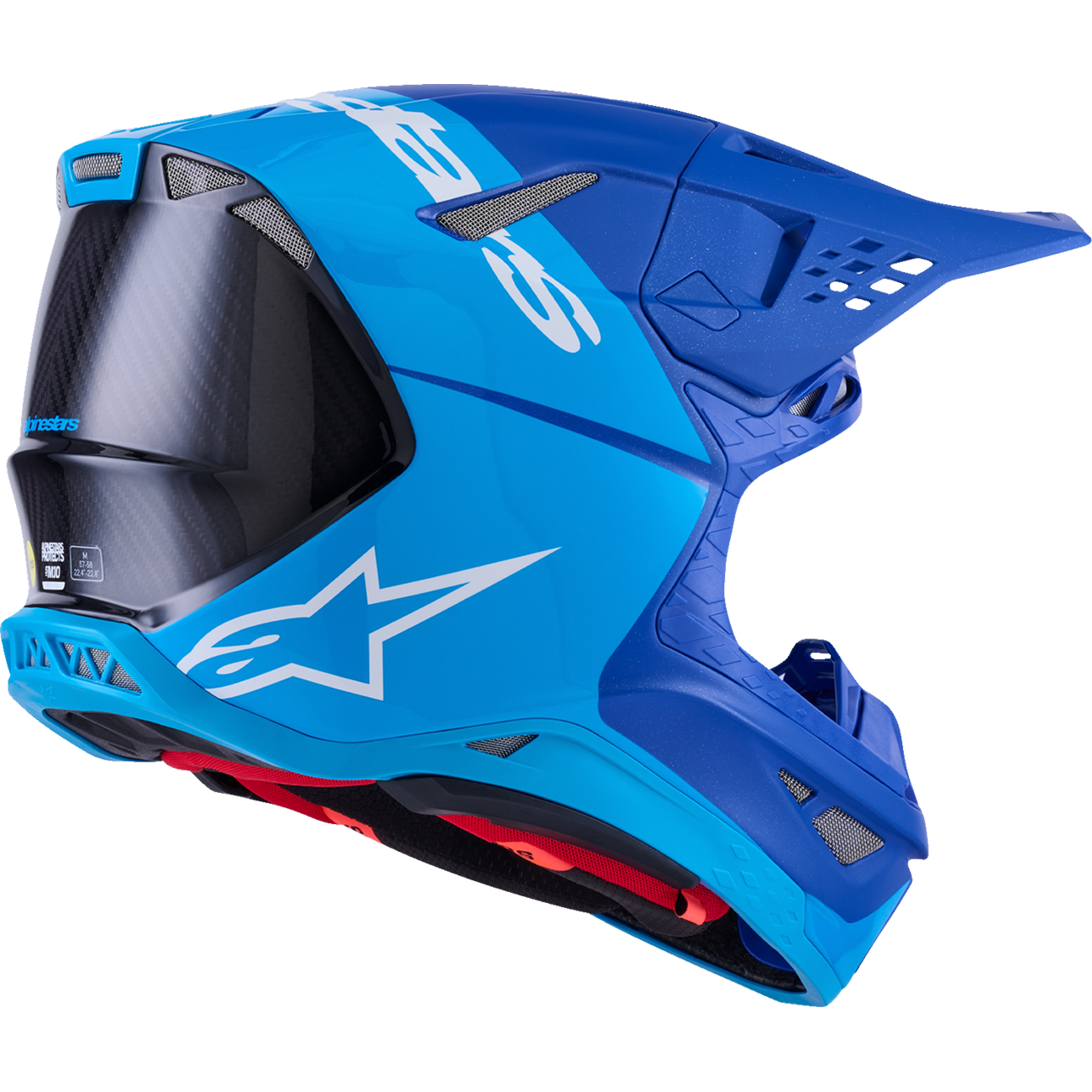 ALPINESTARS Supertech M10 Helmet - Flood - MIPS? - Blue/Black Carbon - 2XL 8301023-7282-XXL