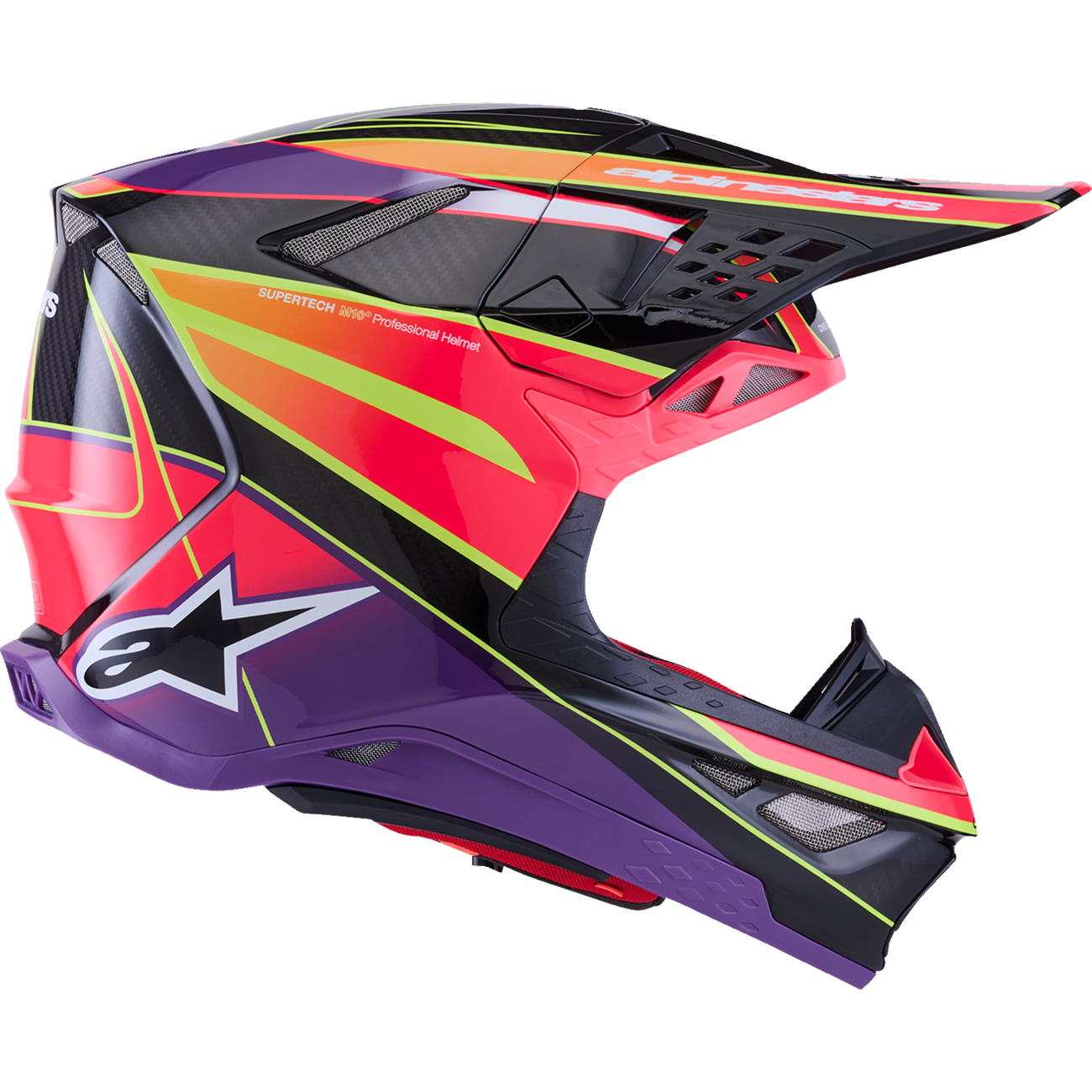 ALPINESTARS Supertech M10 Helmet - MIPS? - Era - Gloss Pink/Violet/Yellow Fluo - 2XL 8301223-3145-XXL