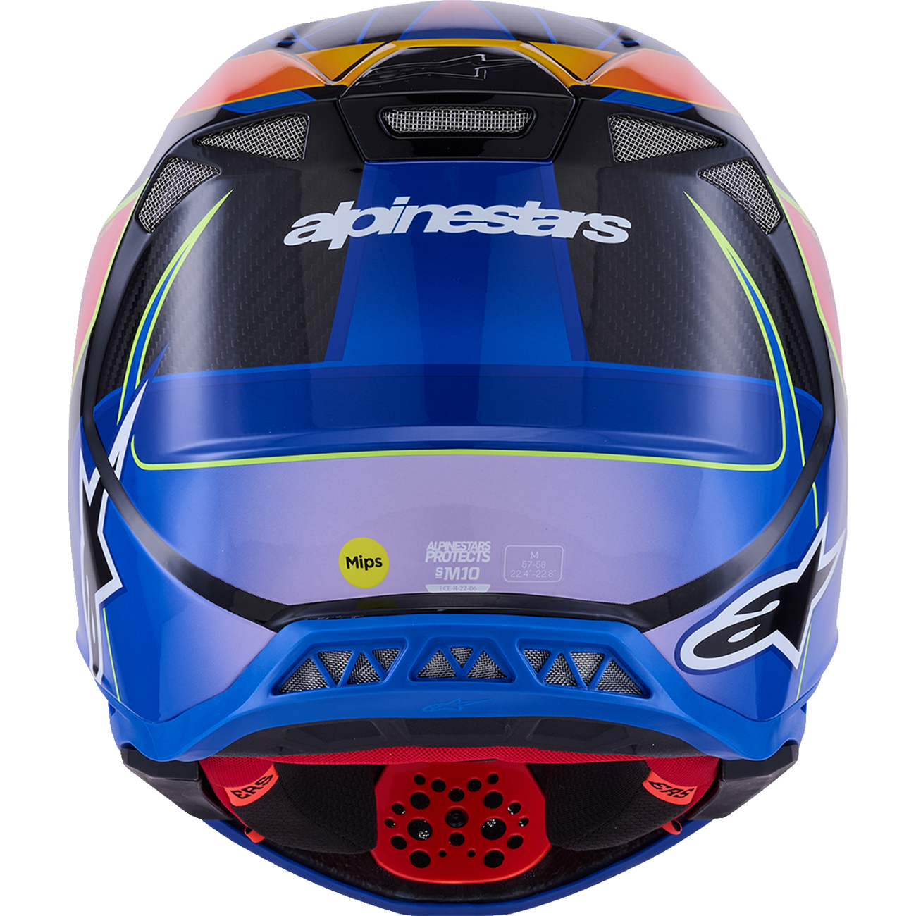 ALPINESTARS Supertech M10 Helmet - MIPS? - Era - Gloss Blue/Red/Yellow Fluo - 2XL 8301223-7356-XXL