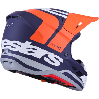 ALPINESTARS SM7 Helmet - Core - Matte Orange/Blue - XS 8301826-408-XS