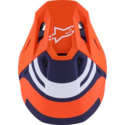 ALPINESTARS SM7 Helmet - Core - Matte Orange/Blue - XS 8301826-408-XS
