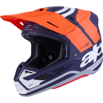 ALPINESTARS SM7 Helmet - Core - Matte Orange/Blue - Large 8301826-408-L