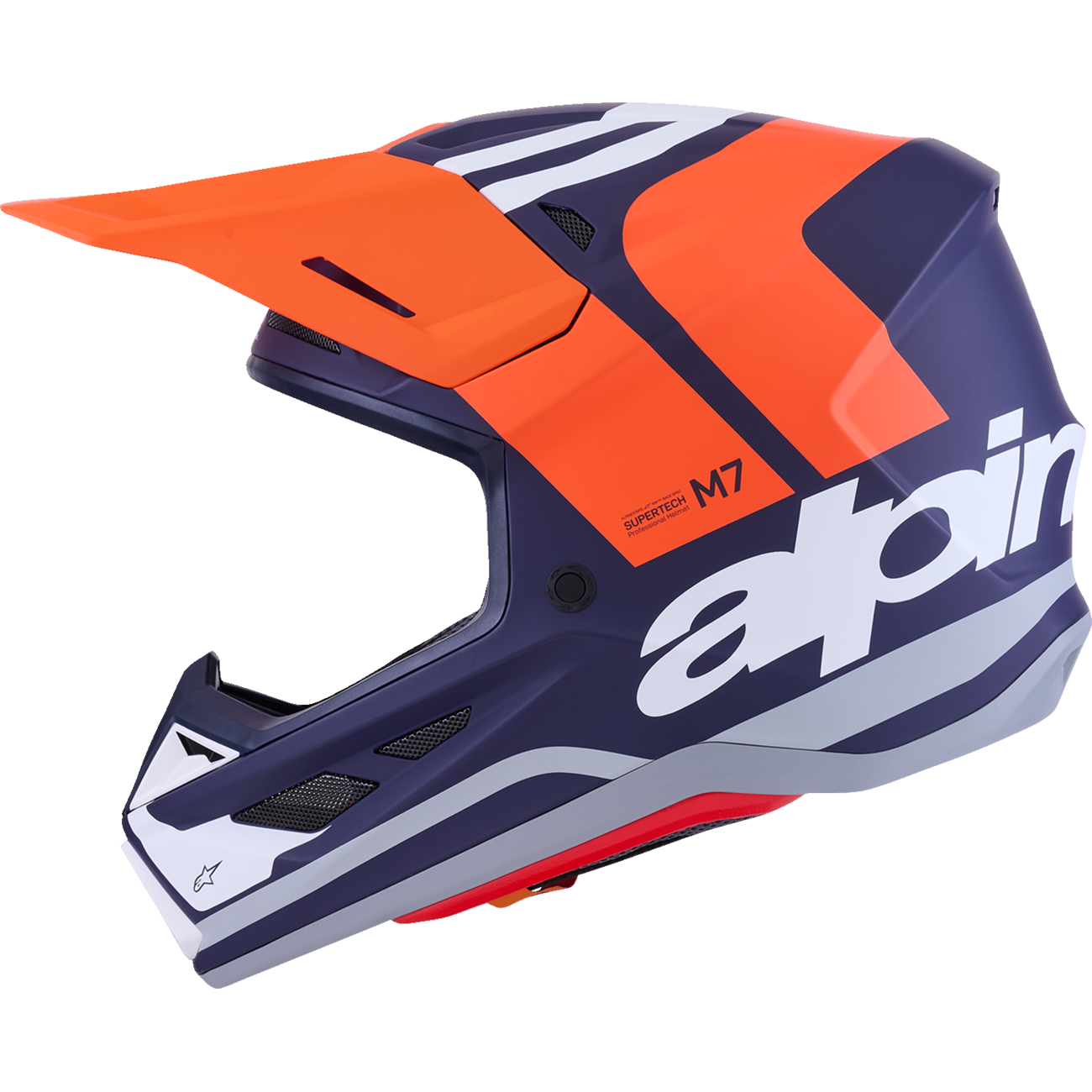 ALPINESTARS SM7 Helmet - Core - Matte Orange/Blue - Medium 8301826-408-M