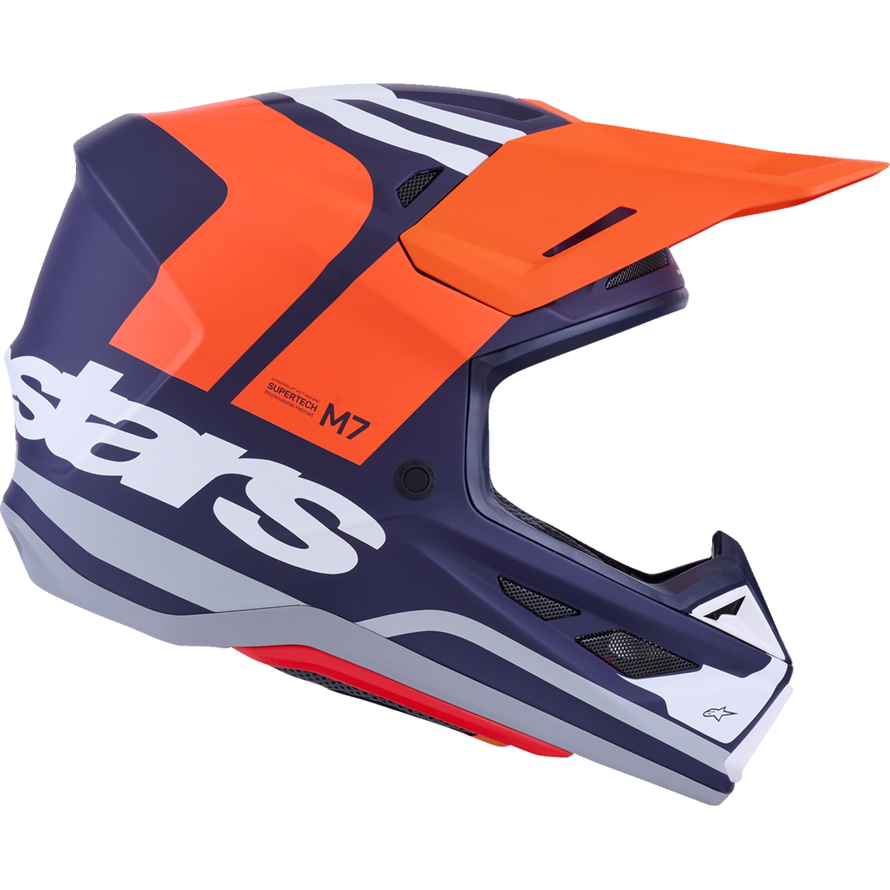 ALPINESTARS SM7 Helmet - Core - Matte Orange/Blue - Large 8301826-408-L