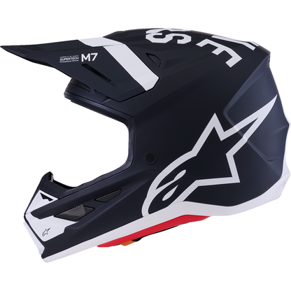ALPINESTARS SM7 Helmet - Dasher - Matte Black/White - Large 8302226-1121-L