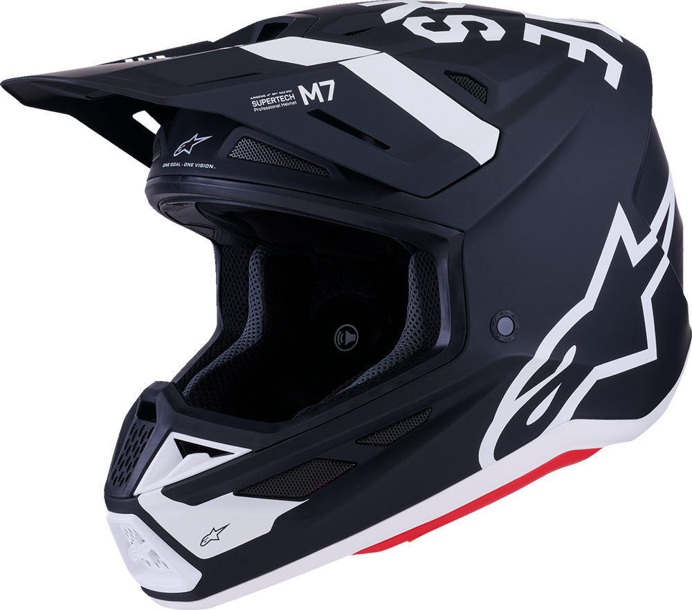 ALPINESTARS SM7 Helmet - Dasher - Matte Black/White - 2XL 8302226-1121-XXL