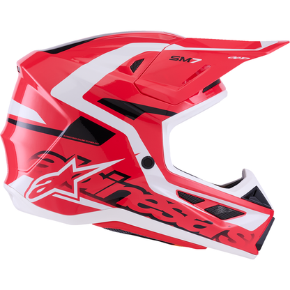 ALPINESTARS SM7 Helmet - Deed - Gloss Red/Black/White - Large 8302426-3139-L