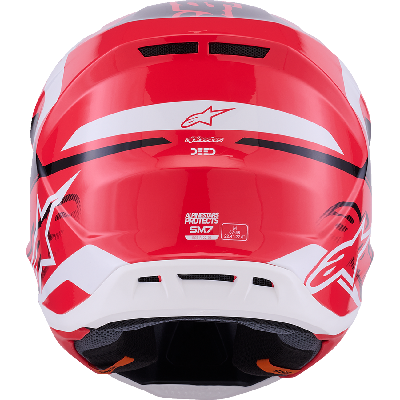 ALPINESTARS SM7 Helmet - Deed - Gloss Red/Black/White - Large 8302426-3139-L