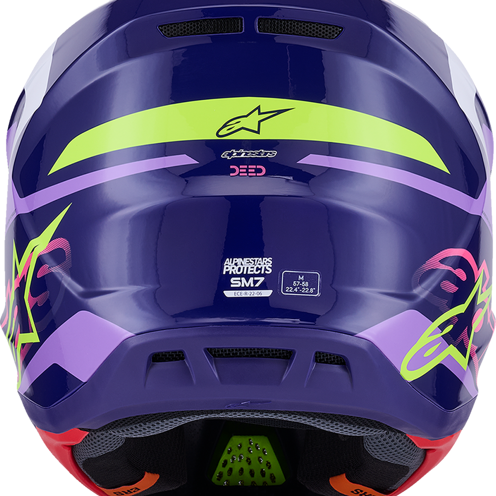 ALPINESTARS SM7 Helmet - Deed - Gloss Purple/Pink - Small 8302426-3142-S