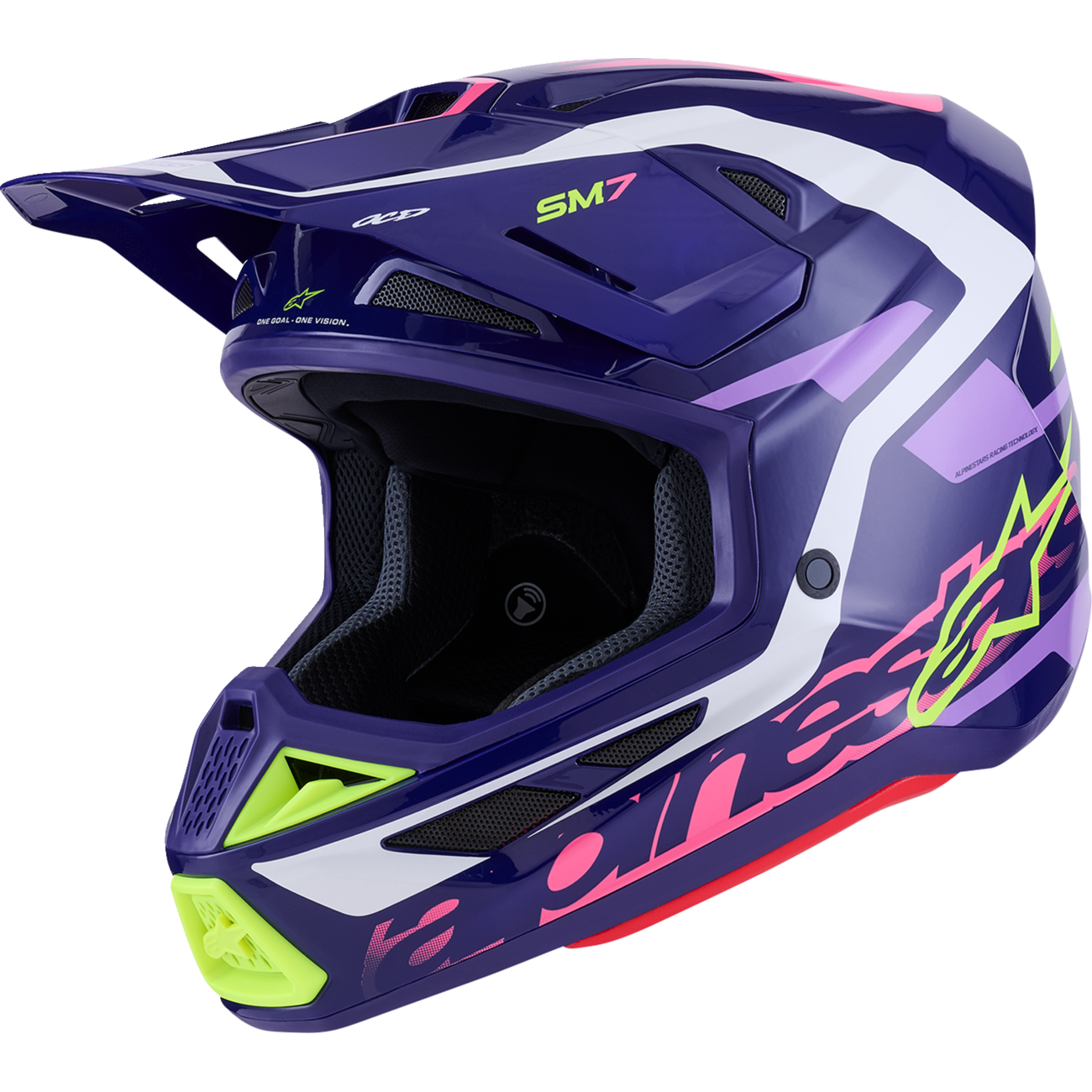 ALPINESTARS SM7 Helmet - Deed - Gloss Purple/Pink - Large 8302426-3142-L