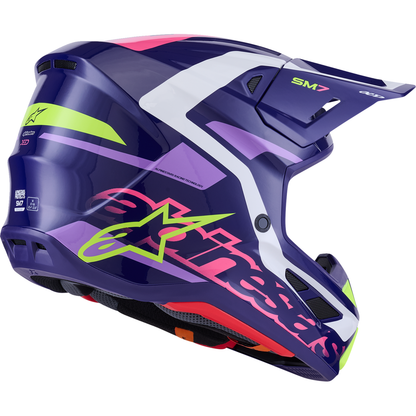 ALPINESTARS SM7 Helmet - Deed - Gloss Purple/Pink - Medium 8302426-3142-M