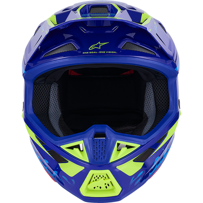ALPINESTARS SM7 Helmet - Deed - Gloss Blue/Yellow Fluo - Medium 8302426-7253-M