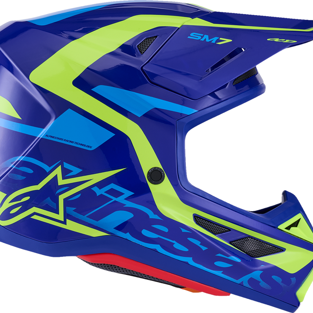 
                      
                        ALPINESTARS SM7 Helmet - Deed - Gloss Blue/Yellow Fluo - Medium 8302426-7253-M
                      
                    