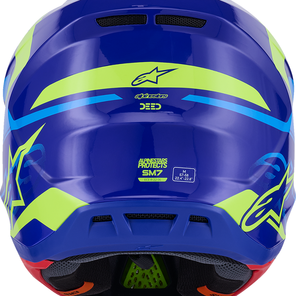 
                      
                        ALPINESTARS SM7 Helmet - Deed - Gloss Blue/Yellow Fluo - Small 8302426-7253-S
                      
                    