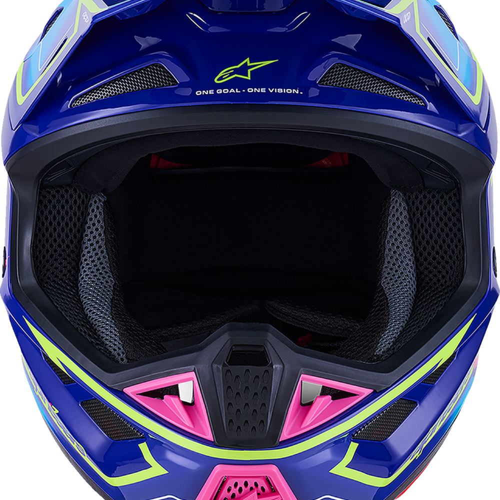 ALPINESTARS SM7 Helmet - Cast - Gloss/Blue/Pink/Yellow Fluo - Small 8302626-7254-S