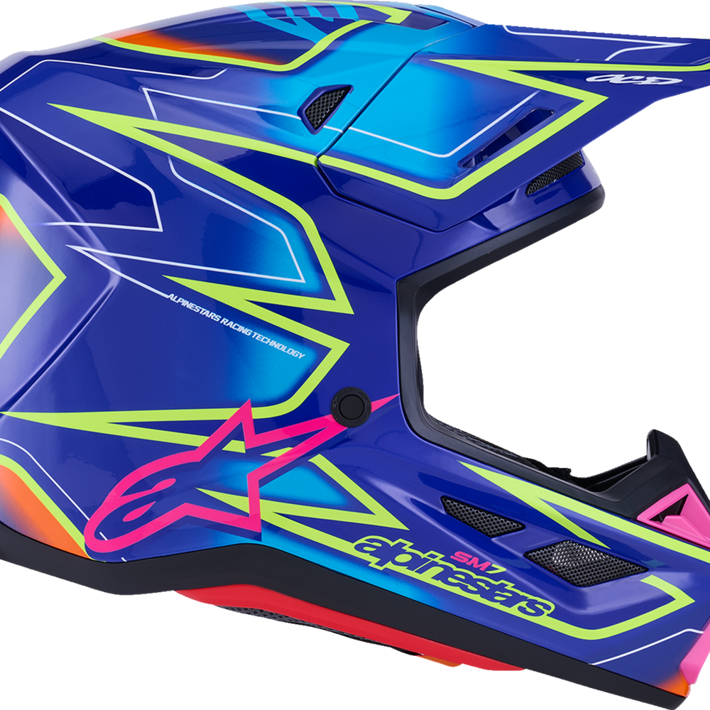 
                      
                        ALPINESTARS SM7 Helmet - Cast - Gloss/Blue/Pink/Yellow Fluo - XS 8302626-7254-XS
                      
                    