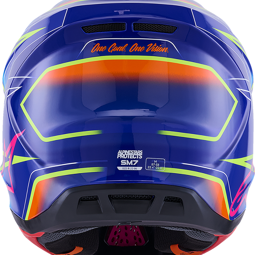 
                      
                        ALPINESTARS SM7 Helmet - Cast - Gloss/Blue/Pink/Yellow Fluo - Small 8302626-7254-S
                      
                    