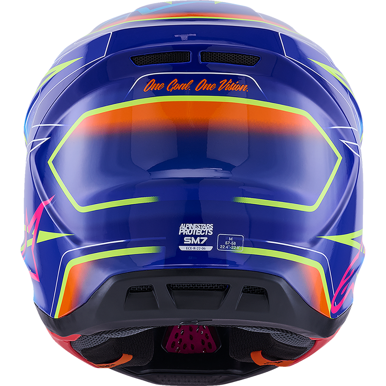 ALPINESTARS SM7 Helmet - Cast - Gloss/Blue/Pink/Yellow Fluo - Small 8302626-7254-S