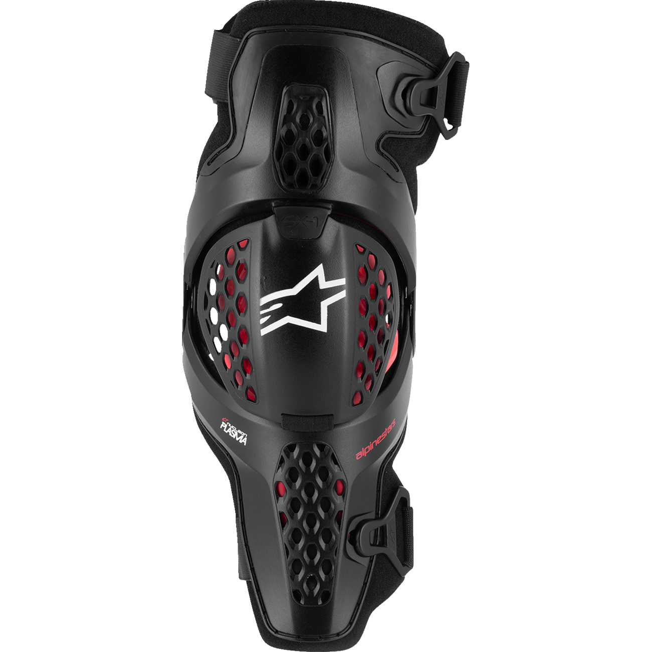 ALPINESTARS SX-1 Plasma Knee Guards - Black/Red/Cool Gray - 2XL 6500326-1498-2X
