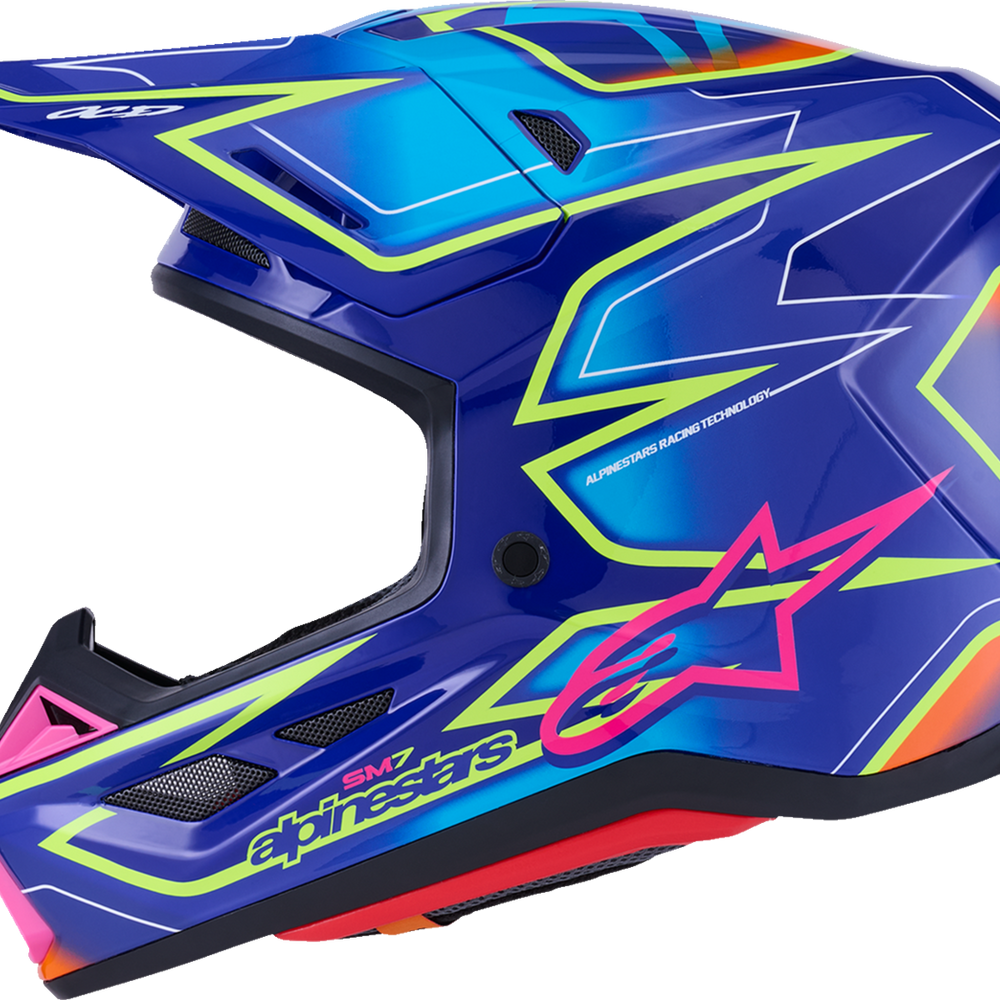 
                      
                        ALPINESTARS SM7 Helmet - Cast - Gloss/Blue/Pink/Yellow Fluo - XL 8302626-7254-XL
                      
                    
