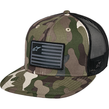 ALPINESTARS Flag Flat Trucker Hat - Camo Green/Black 1235-81960-6173-OS