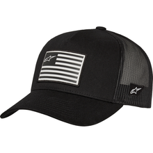 ALPINESTARS Flag Flat Trucker Hat - Black/Black 1235-81960-1010-OS