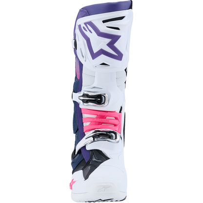 ALPINESTARS Tech 10 Boots - White/Violet/Navy/Pink Fluorescent - US 13 / EU 48 2010020-2780-13