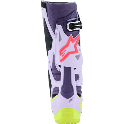 ALPINESTARS Tech 10 Supervented Boots - Purple/Fluorescent Yellow/Diva Pink - US 8 / EU 42 2010520-3150-8