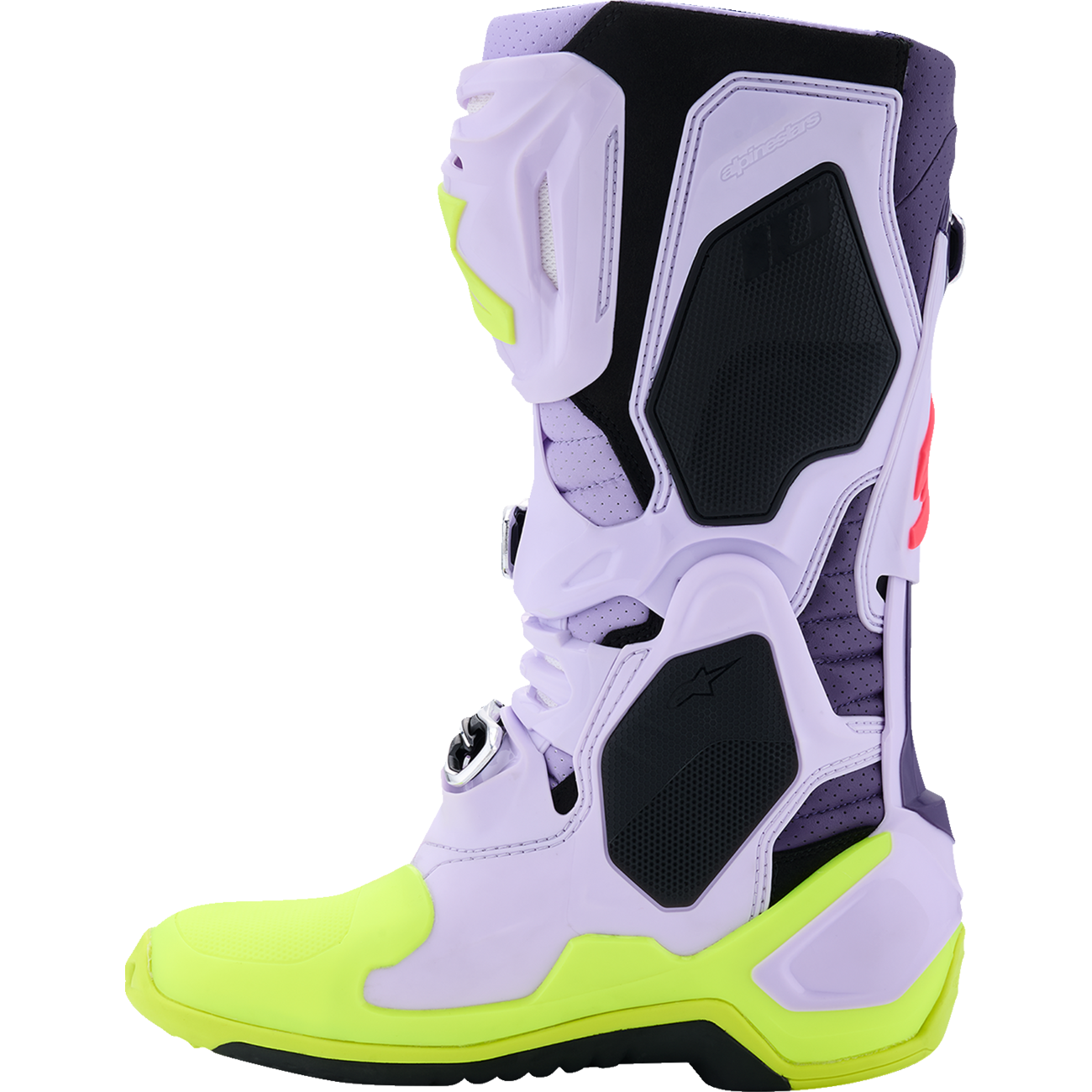 ALPINESTARS Tech 10 Supervented Boots - Purple/Fluorescent Yellow/Diva Pink - US 12 / EU 47 2010520-3150-12