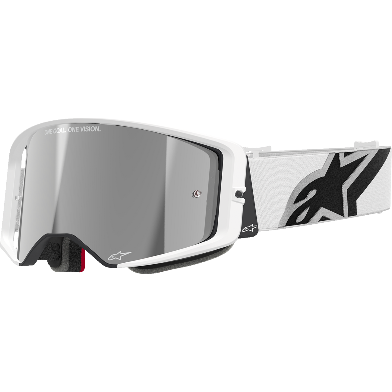 ALPINESTARS GOGGLES Supertech Goggle - Corp - White - Silver Mirror Lens 5100325-2055