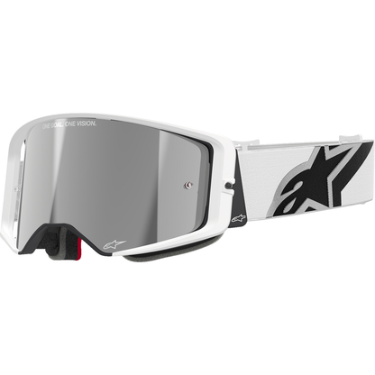 ALPINESTARS GOGGLES Supertech Goggle - Corp - White - Silver Mirror Lens 5100325-2055