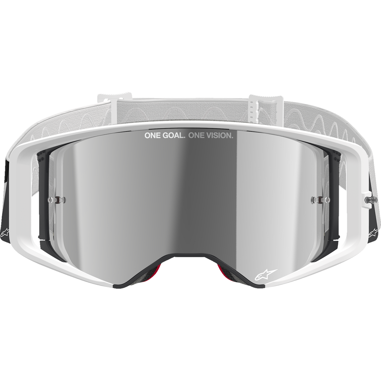 ALPINESTARS GOGGLES Supertech Goggle - Corp - White - Silver Mirror Lens 5100325-2055