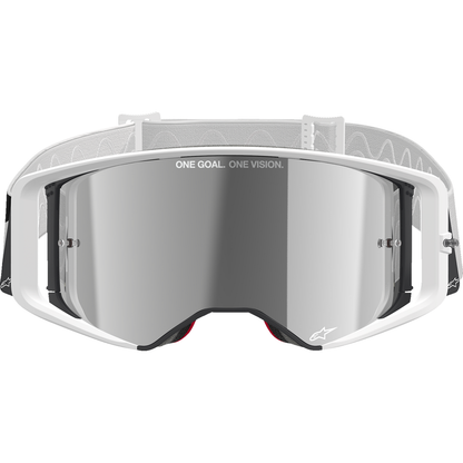 ALPINESTARS GOGGLES Supertech Goggle - Corp - White - Silver Mirror Lens 5100325-2055