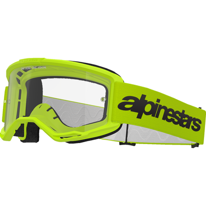 ALPINESTARS GOGGLES Vision 3 Goggle - Wordmark - Yellow - Clear Lens 5103325-5038