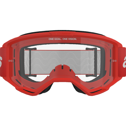 ALPINESTARS GOGGLES Vision 3 Goggle - Wordmark - Red - Clear Lens 5103325-3067