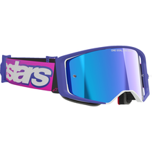 ALPINESTARS GOGGLES Supertech Vision Goggle - Vista - Purple Fluo/Pink - Blue Mirror Lens 5100226-3152