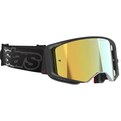 ALPINESTARS GOGGLES Supertech Vision Goggle - Vista - Black - Gold Mirror Lens 5100226-1581