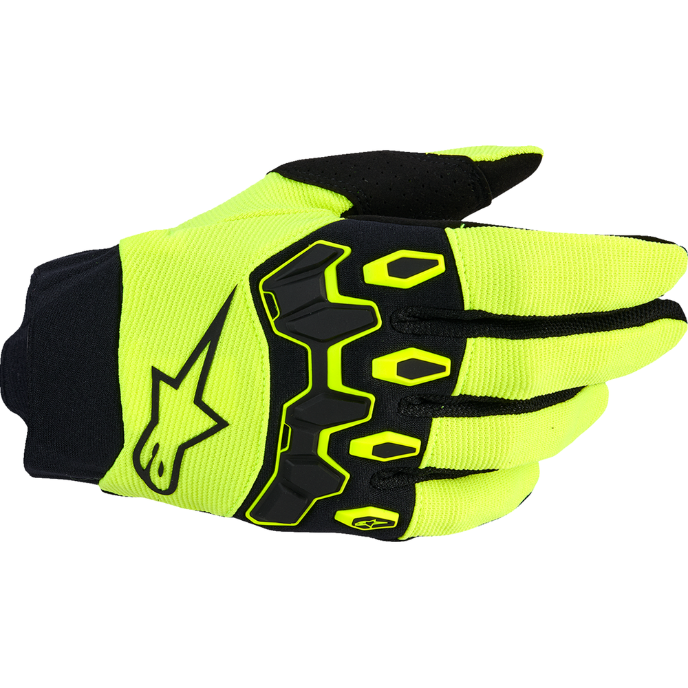 ALPINESTARS Youth Full Bore V2 Gloves - Fluo Yellow/Black - Large 3540226-551-L
