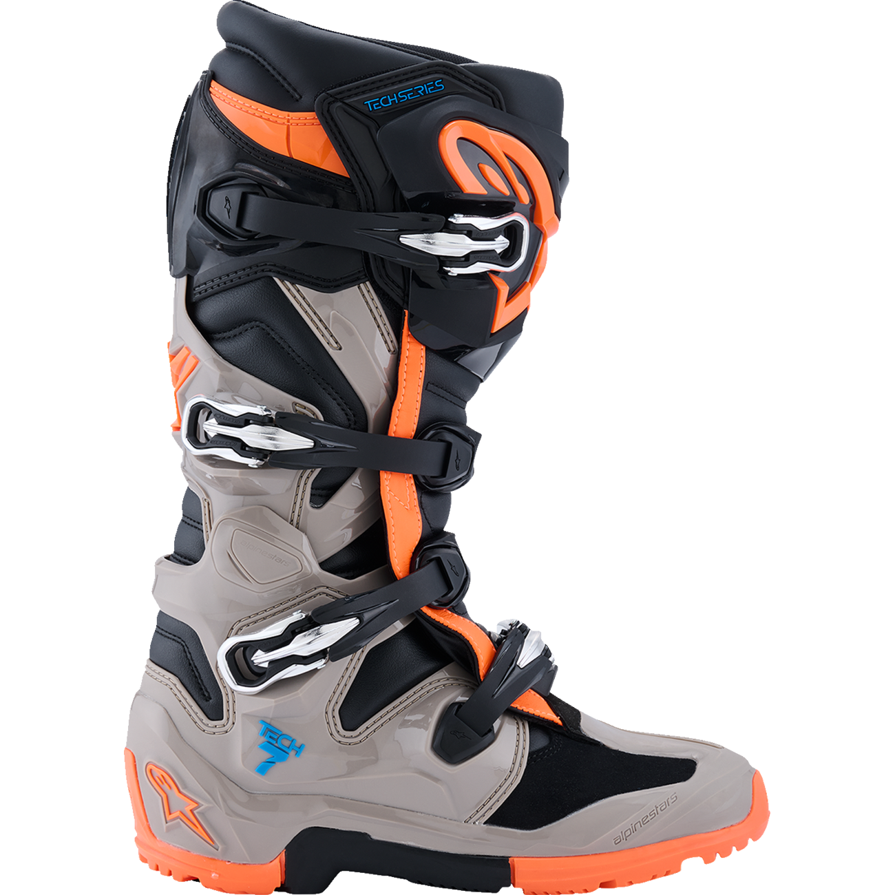 ALPINESTARS Tech 7 Enduro Boots - Black/Warm Gray/Fluorescent Orange - US 14 2010426-1562-14