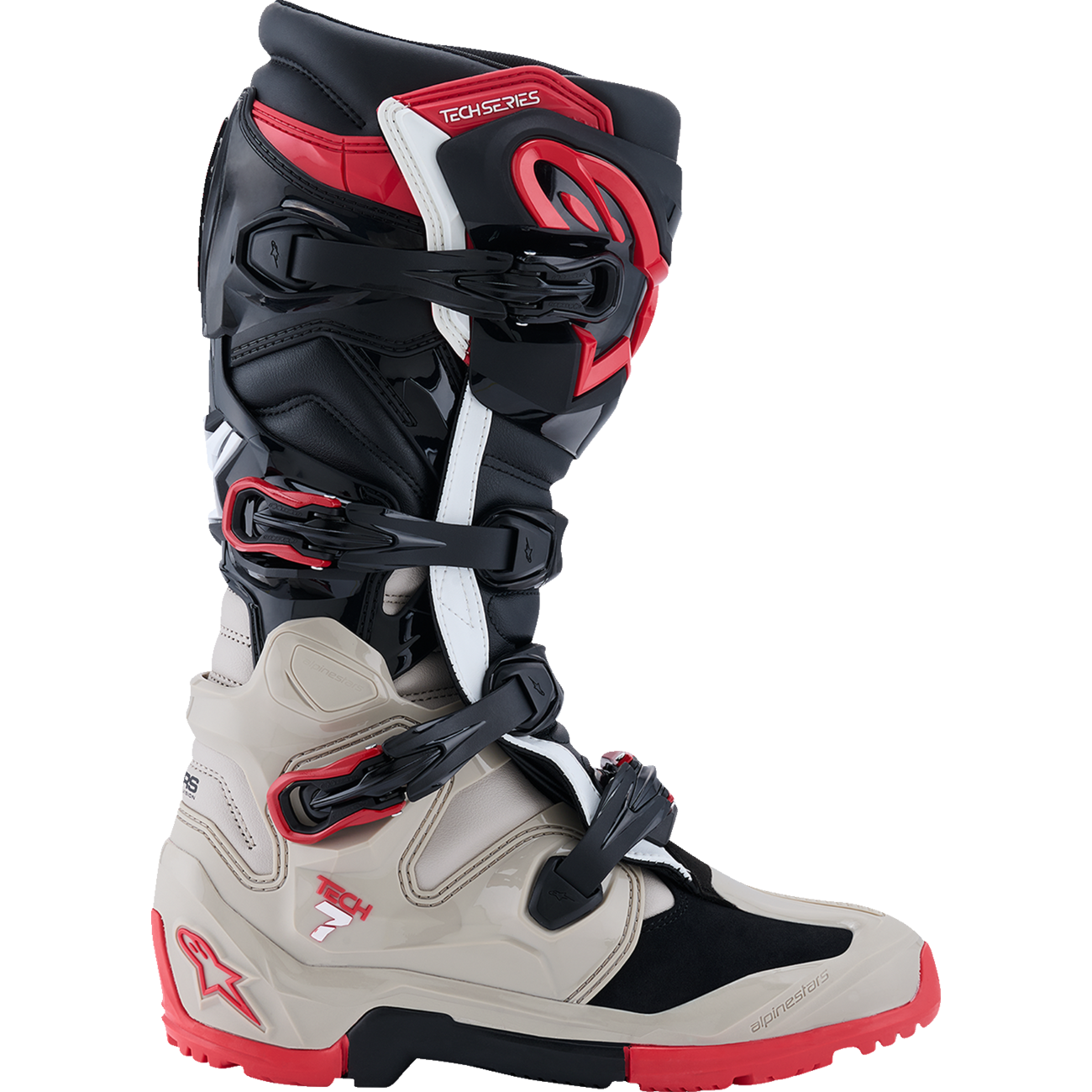 ALPINESTARS Tech 7 Enduro Boots - Black/Light Gray/Bright Red - US 12 2010426-1903-12