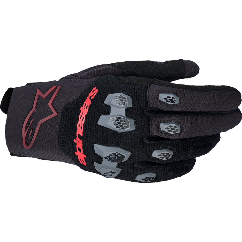 ALPINESTARS Pro-Dura Gloves - Black/Bright Red - 2XL 3560425-1303-2X