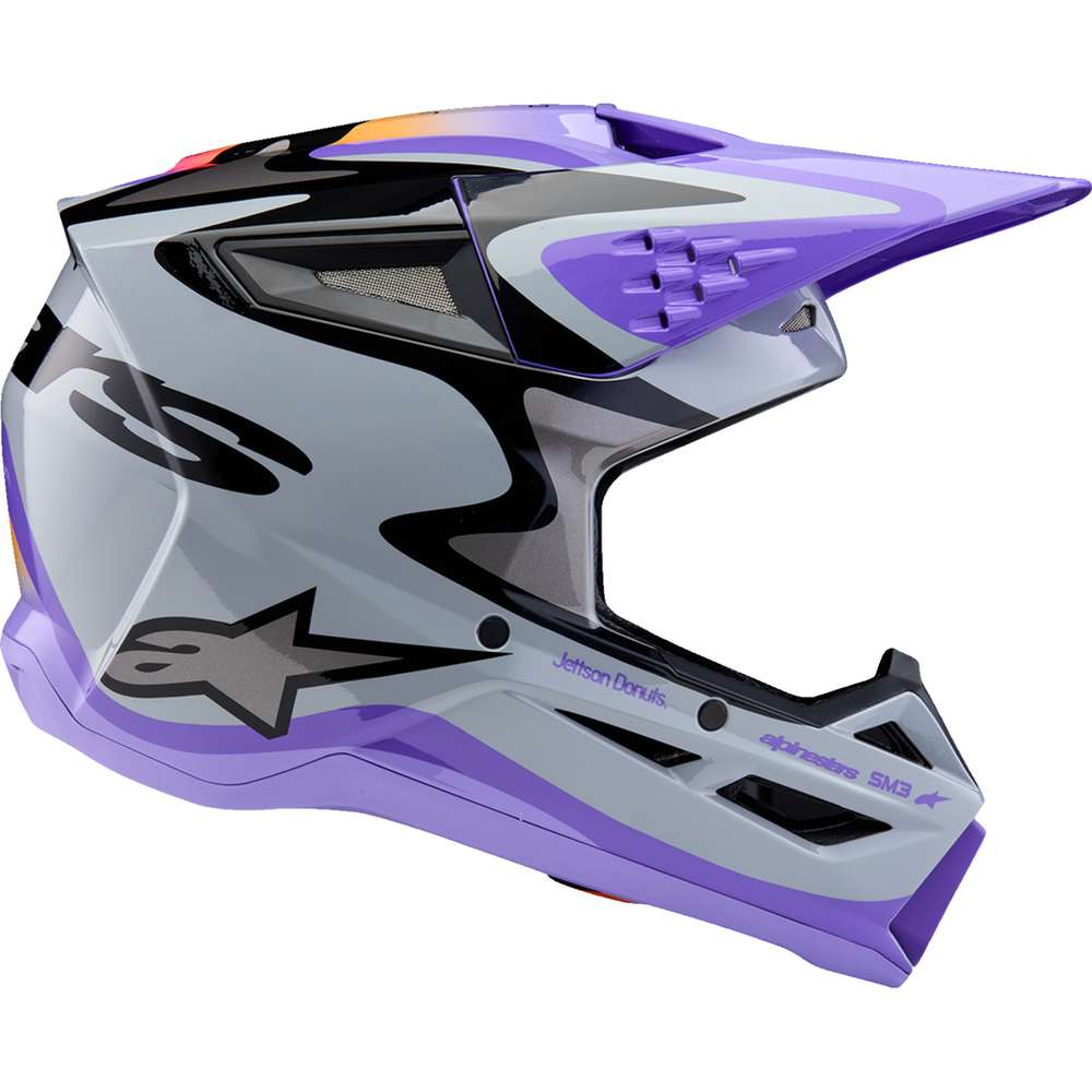 
                      
                        ALPINESTARS Youth SM3 Helmet - Jettson - Glosss Black/Gray/Purple - Small 8303226-9277-YS
                      
                    