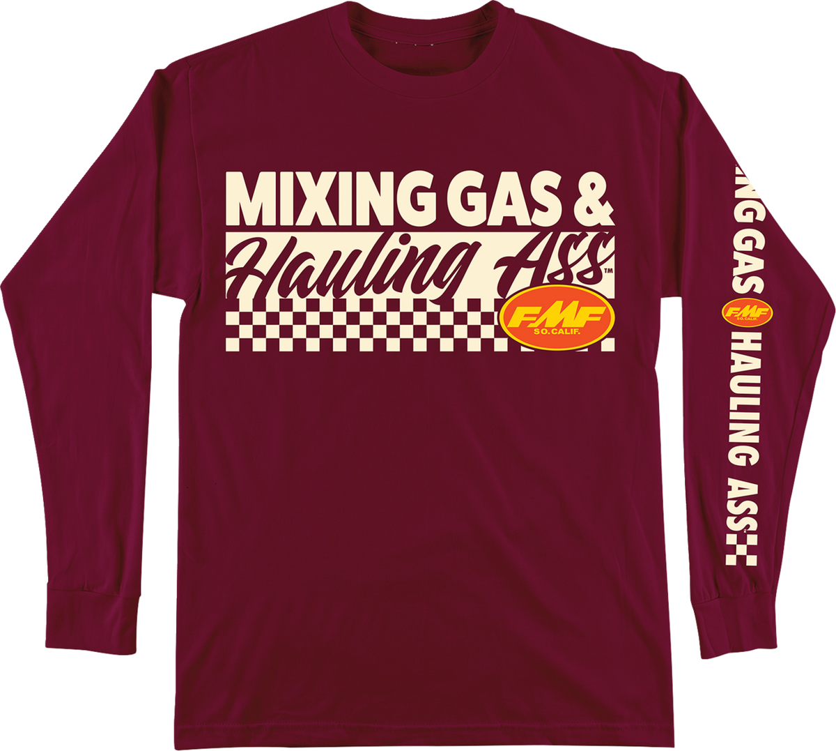 FMF Mixin Long-Sleeve T-Shirt - Maroon - Small FA25119901MRNSM