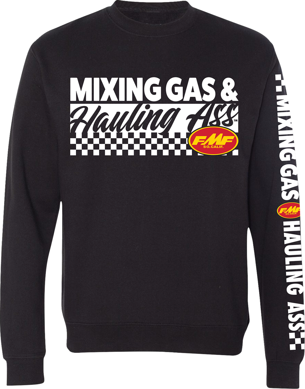 FMF Mixin Crew Fleece - Black - Medium FA25121901BLKMD