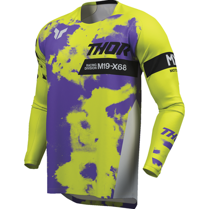 THOR Youth Launchmode Bleach Jersey - Gray/Acid - XL 2912-2583
