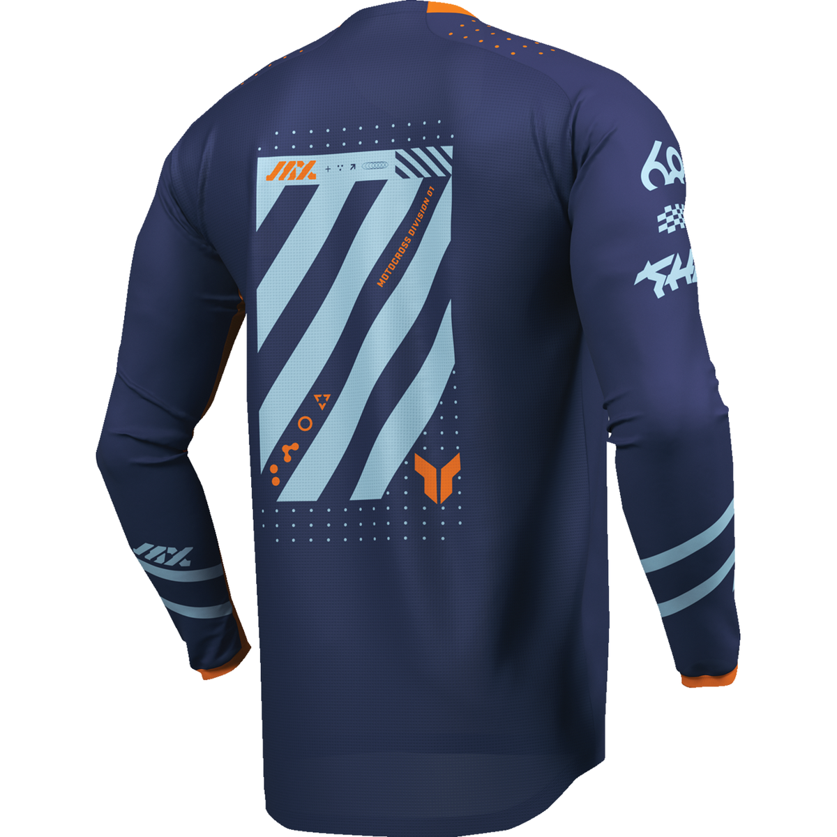 THOR Youth Launchmode Futura Jersey - Navy/Orange - Large 2912-2600