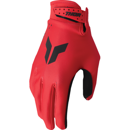 THOR Youth Launchmode Split Gloves - Red - 2XS 3332-1943